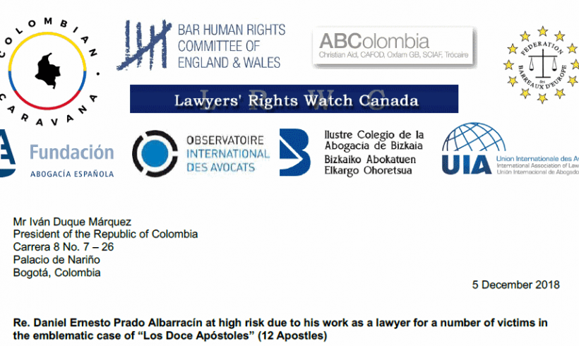 Case of “Los Doce Apóstoles”: Human Rights Lawyer Daniel Prado at high risk
